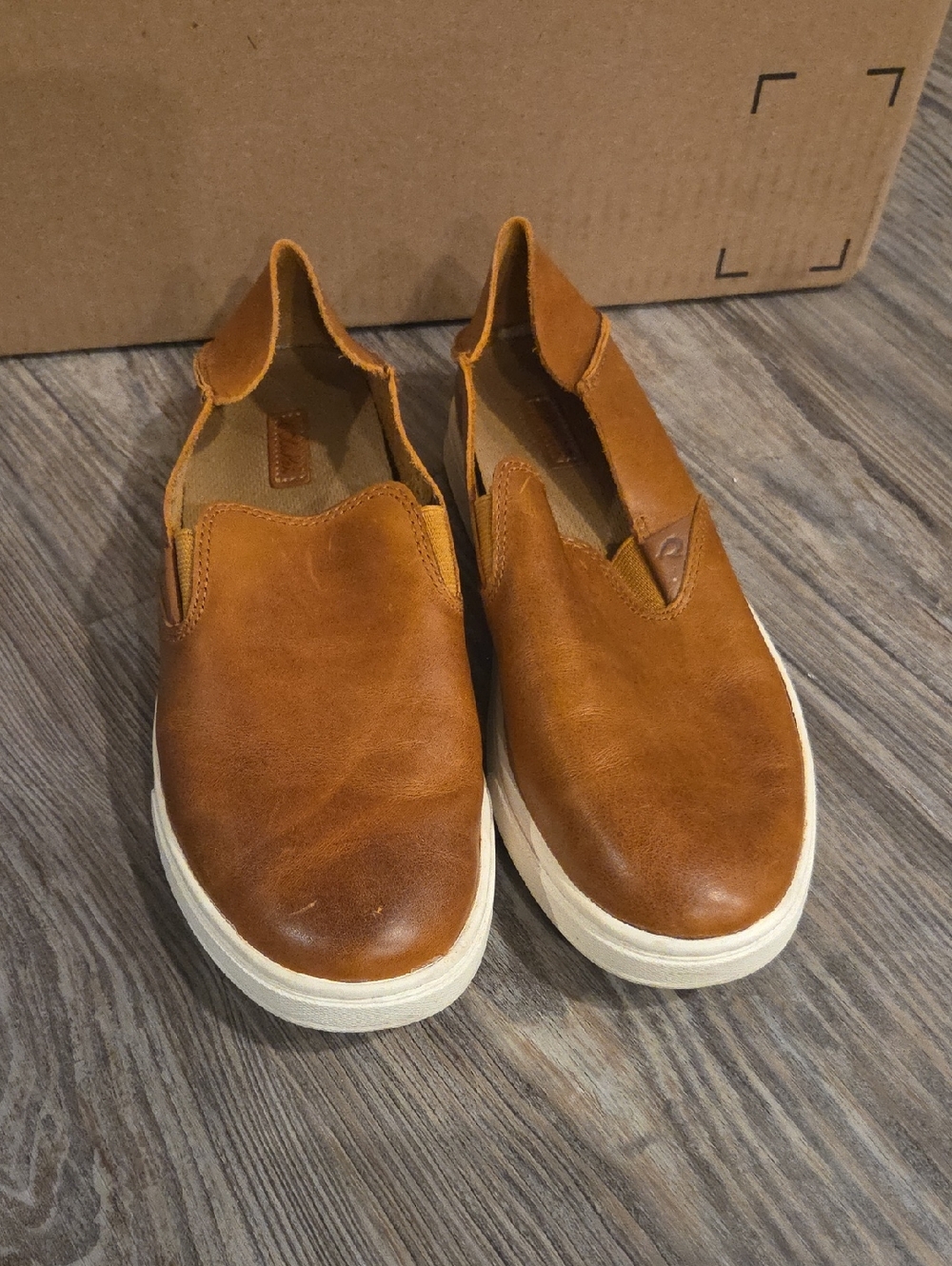 OluKai Women's Slip-On Sneakers in Cognac